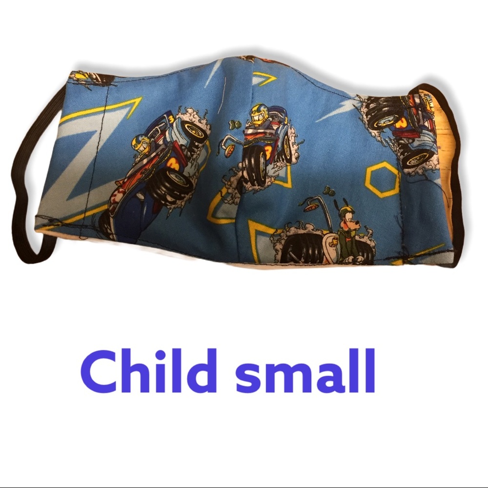 Race car Mickey child small cotton mask